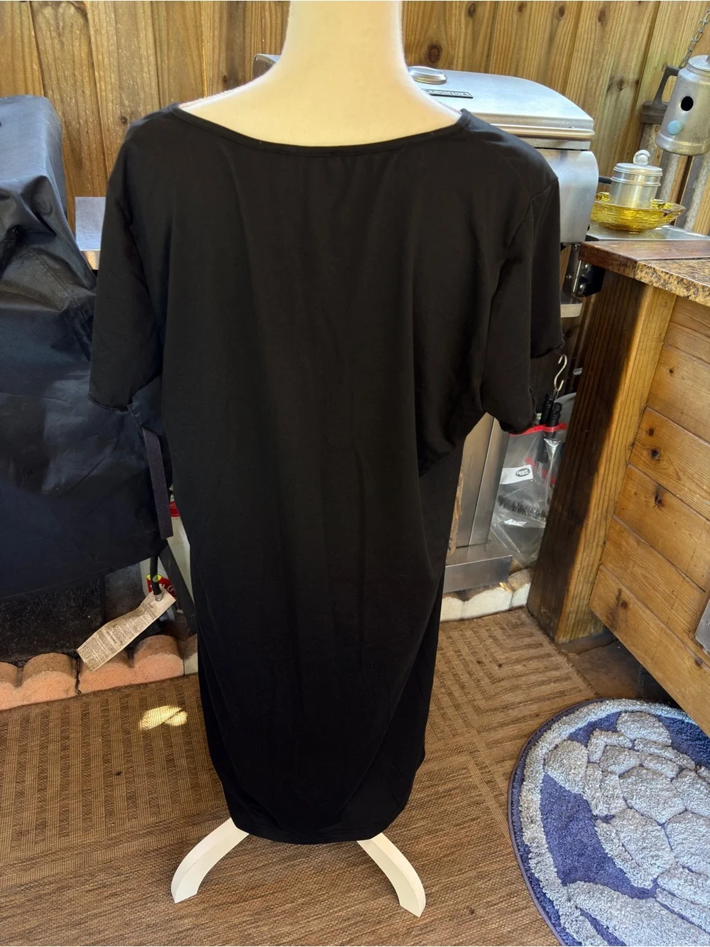 Ekouaer‎ Black Nightgown XL